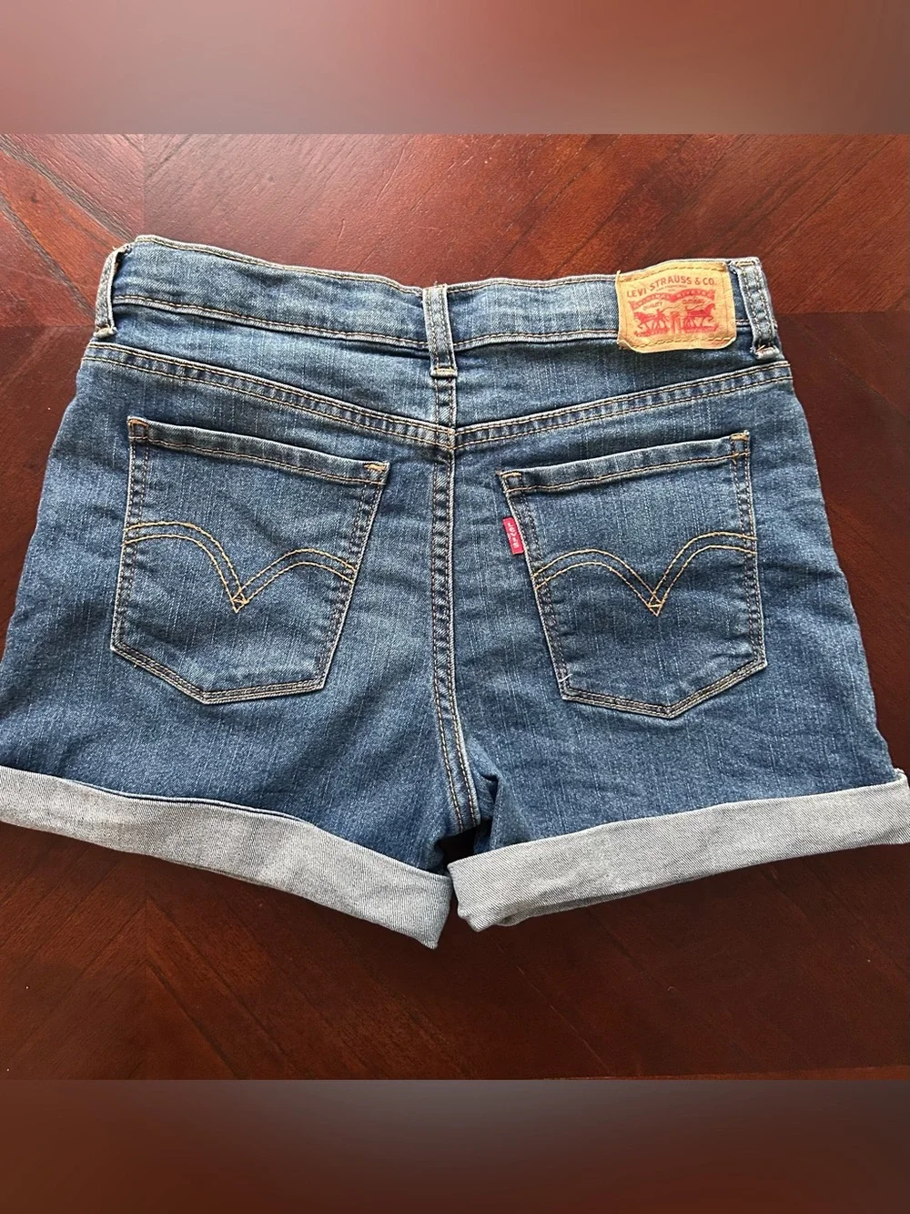Levi's Blue Denim Rolled-Hem Kids' Shorts size 14